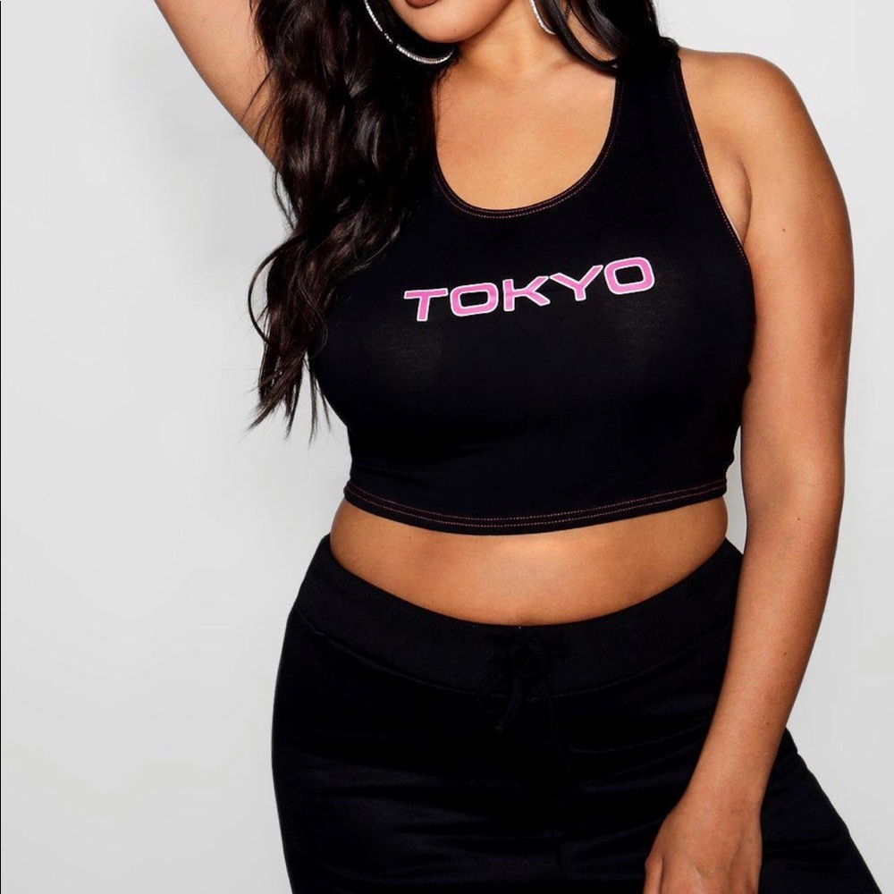 Boohoo Plus Tokyo Crop Top